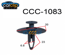 Black Rivet Clips 25 pcs CCS-1083