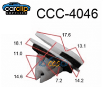 CCS-4046 Exterior Mould Clips & Interior Trim Clips 25pcs