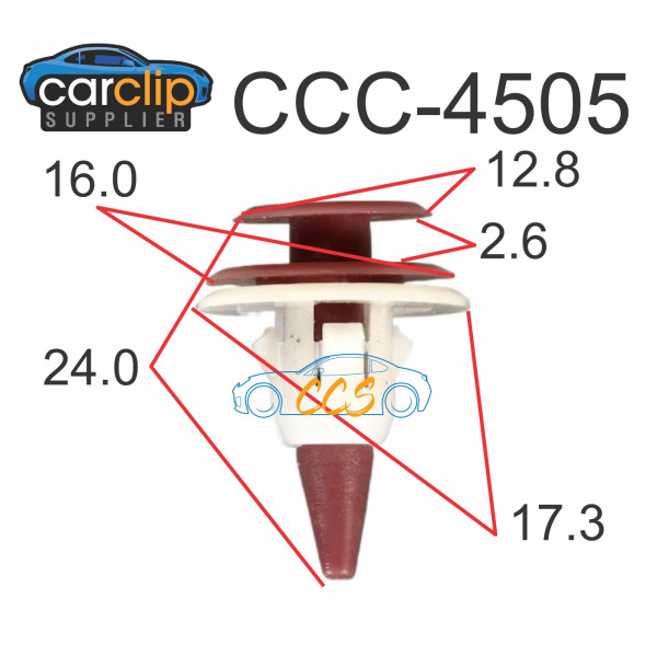 Isuzu D-Max/Colorado/Rodeo Mould Flare Clips 25pcs CCS-4505