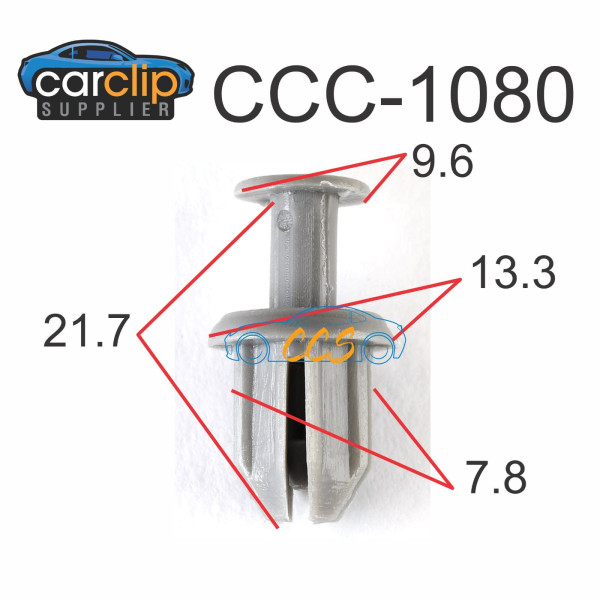 Grey Scrivet Clips 25pcs CCS-1080