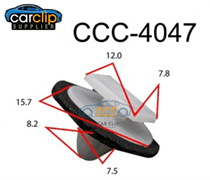Exterior mould clips & interior trim clips CCS-4047 