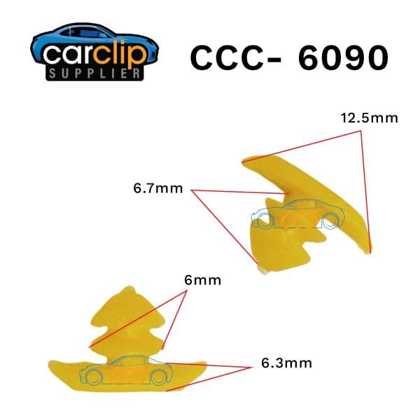 Yellow Rubber Seal Clips 25pcs CCS-6090