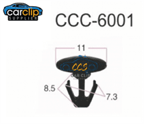 Black Trim Retaining Clips 25pcs CCS-6001