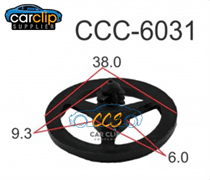 Black Nissan Bonnet Lining Retaining Clips 25pcs CCS-6031