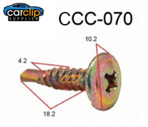 Metal Self Tapping Screw 25pcs CCS-070