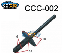 Automotive Black Plastic Pop Rivets 25pcs CCS-0002