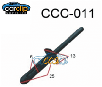 Automotive Black Plastic Pop Rivets 25pcs CCS-0011