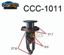 Toyota Black Rivet Clips 25pcs CCS-1011